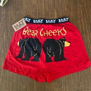 Lazy One boxers size small. “Bear Cheeks” 100% Cotton